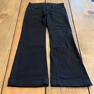 7 For All Mankind Black Wide Leg Jeans
